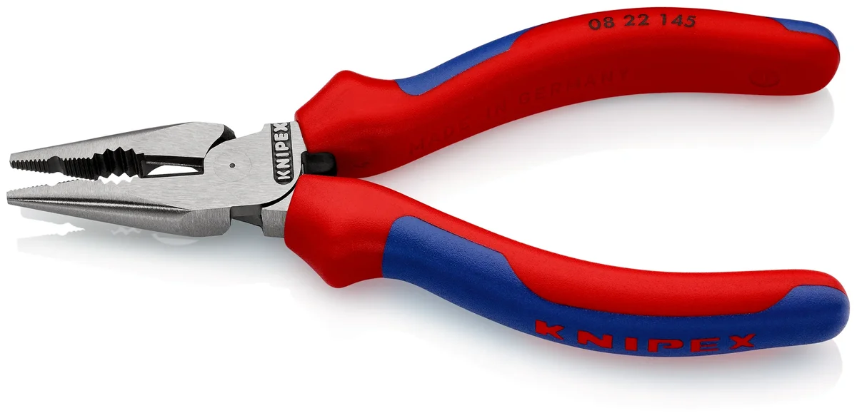 Плоскогубцы Knipex KN-0822145, комбинированные, 145 мм, двухкомпонентные рукоятки