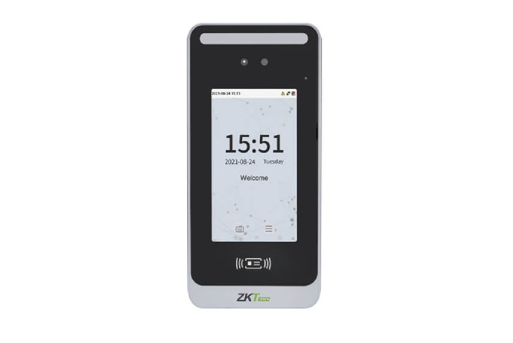 Терминал распознавания лиц ZKTeco SpeedFace M4 [MF], лицо + карты Mifare, IP66, -30...60 °C