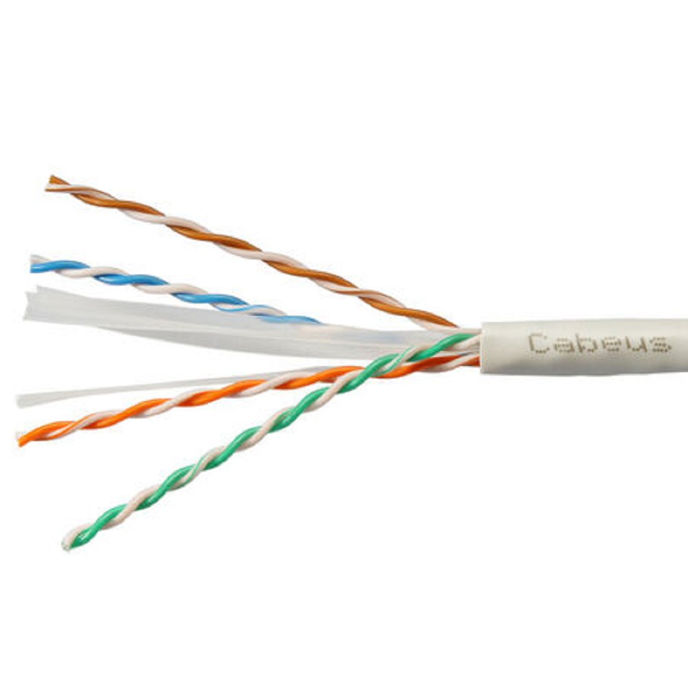 Кабель Cabeus UTP-4P-Cat.6-SOLID-LSZH-WH-25, витая пара U/UTP Cat.6, 4 пары 23 AWG, 25 м