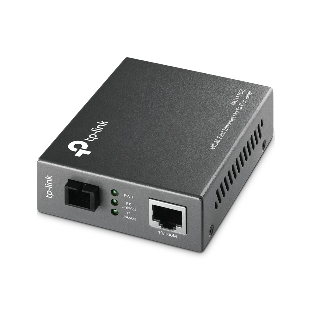 Повреждение упаковки TP-Link MC111CS WDM медиаконвертер с 1 портом 10/100Base-TX и 1 портом 100Base-FX с разъемом SC (ТХ: 1550 нм; RX: 1310 нм) для одномодового оптического кабеля (до 20 км)