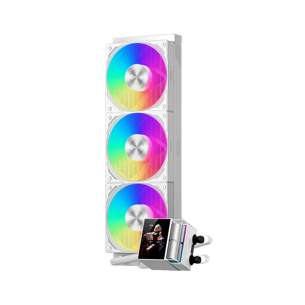 Система охлаждения PCCooler DS360 ARGB Display WH, 360 мм, 310 Вт, 3×120 мм