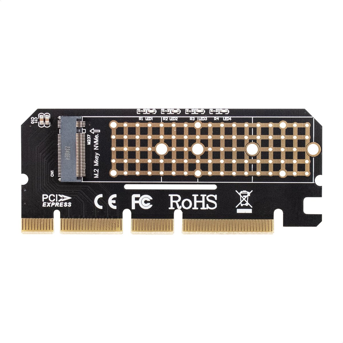 Переходник ExeGate EXE-529, M.2 M key → PCI-E x16 rev.3.0