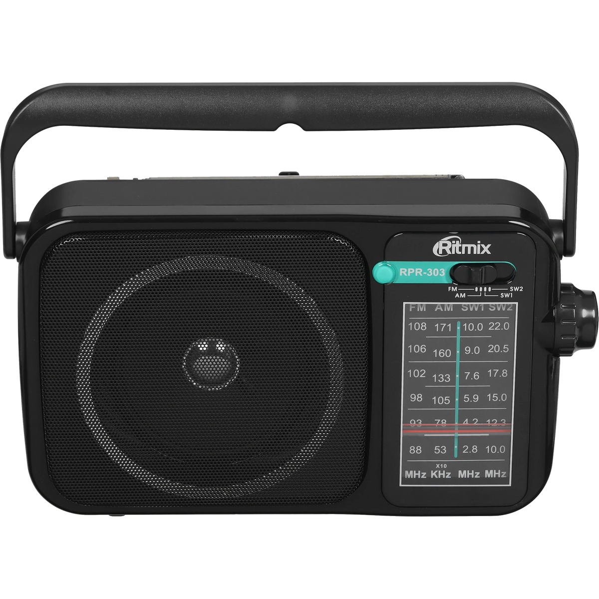 Радиоприёмник Ritmix RPR-303, 4 диапазона, FM/AM/SW1/SW2, Type-C