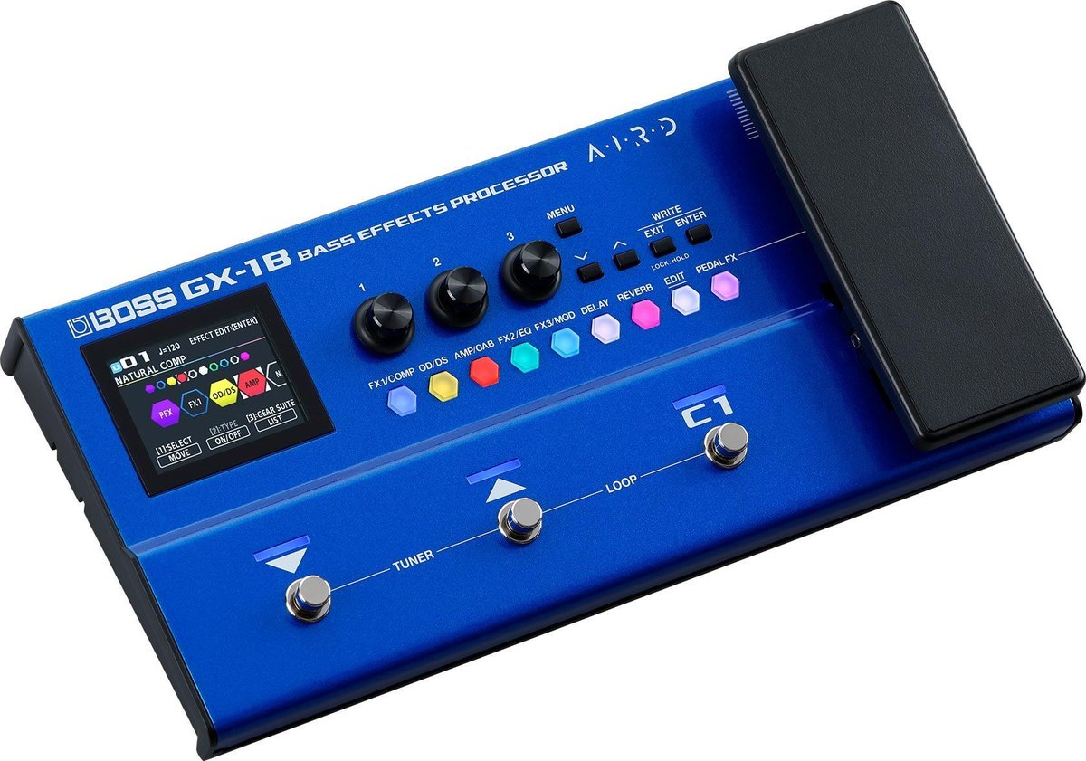Процессор эффектов Boss GX-1B, для бас-гитары, 16 усилителей, 130 эффектов, USB