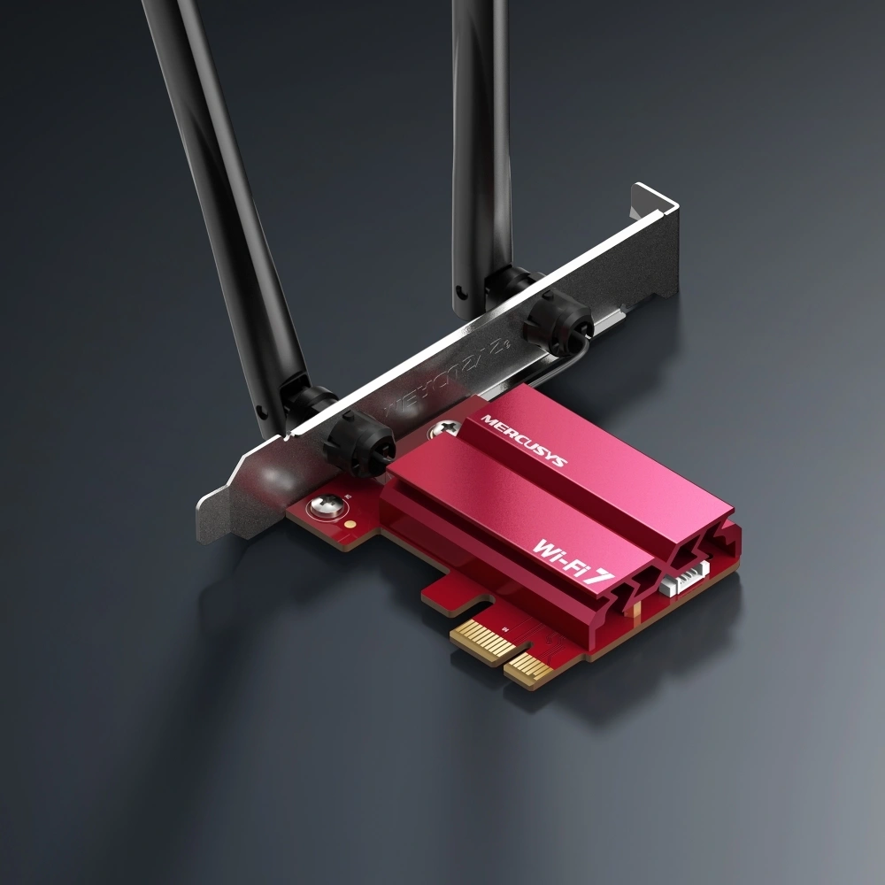 Сетевая карта Mercusys MA37BE, PCI Express, Wi-Fi 7 BE6500, Bluetooth 5.4