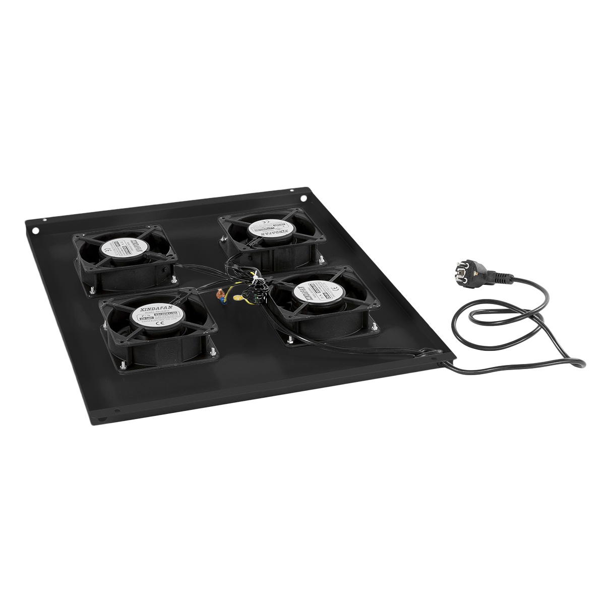 Модуль вентиляторный Cabeus TRAY-80-BK, 1U, 4 вентилятора, для шкафов SH-05C/ND-05C 800 мм