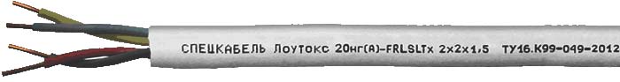Кабель данных Спецкабель Лоутокс 20нг(А)-FRLSLTx 2x2x0,75, 200 м