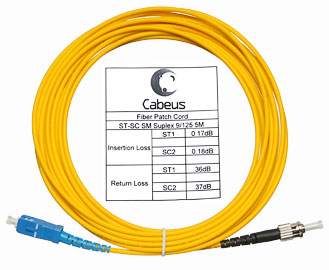 Патч-корд оптический Cabeus FOP(s)-9-LC-SC-1,5m, simplex LC-SC, OS2 9/125, LSZH, 1,5 м