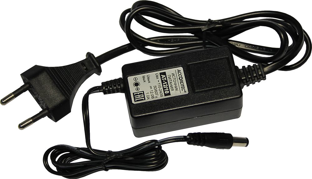 Источник питания ACCORDTEC AT-12/10, 110–240 В AC / 12.6 В DC, 1 А