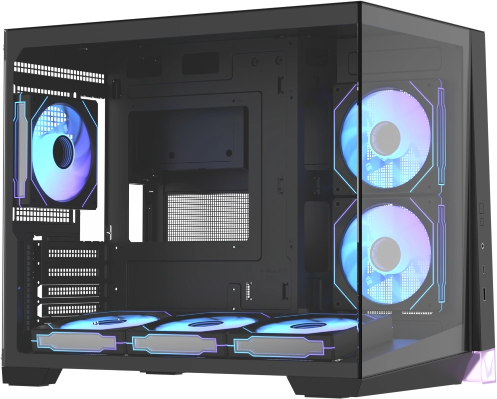 Корпус FORMULA CRYSTAL Z4M PLUS BLACK, mATX, без БП, черный