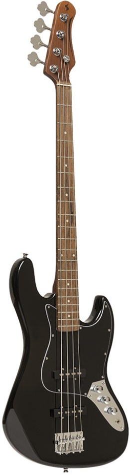 Бас-гитара STAGG SBJ-30 BLK, 4 струны, форма Jazz Bass, 20 ладов, мензура 867 мм, чёрный