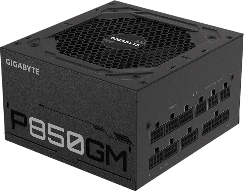 Блок питания Gigabyte GP-P850GM, 850W, 80+ Gold, ATX, модульный
