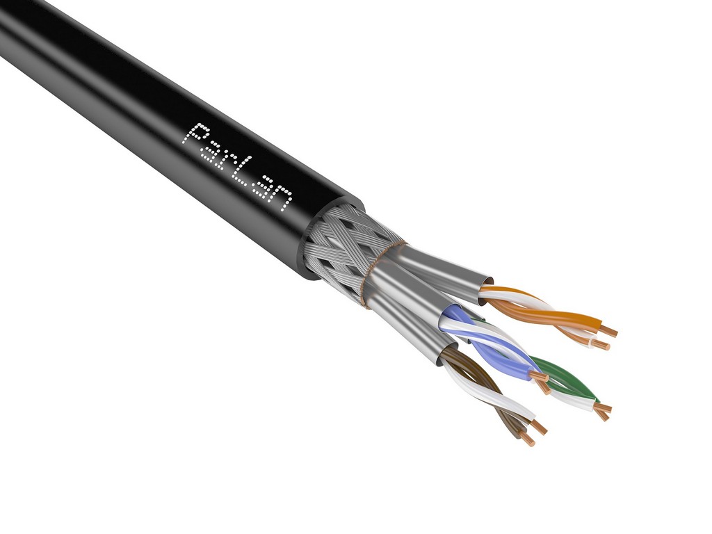 Кабель Паритет 104011, S/FTP Cat6A, 4х2х0.57, PE, 305 м