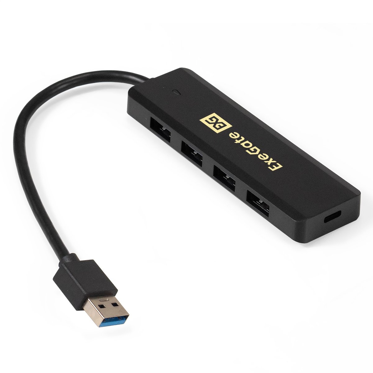 USB-хаб ExeGate DUB-4P/1, 4×USB 3.0 Type-A, USB Type-C для питания, 0.16 м