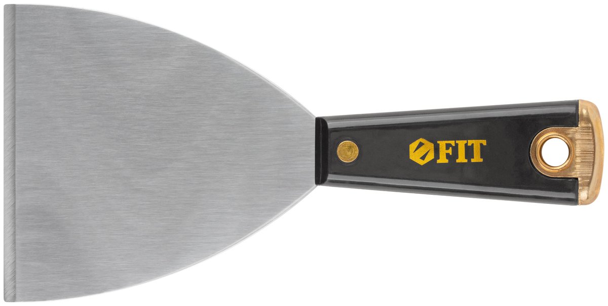 Шпатель FIT 06410, 100 мм, сталь Hrc 72-78, пластик. ручка с бойком