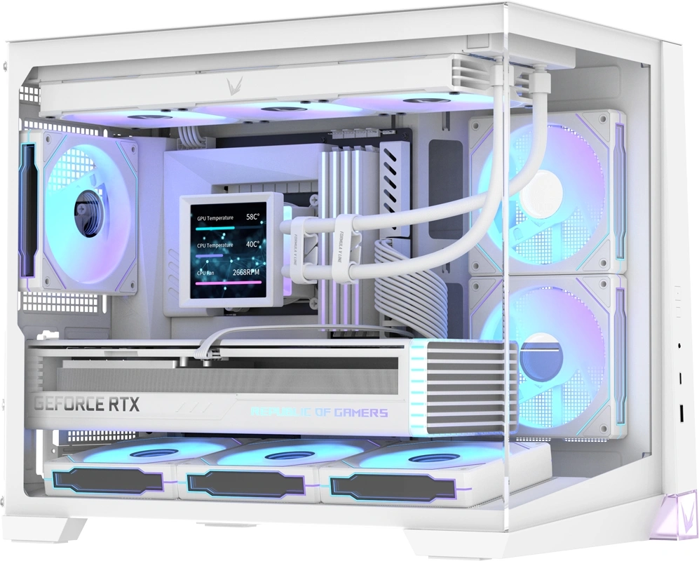 Корпус Formula CRYSTAL Z4M WHITE, mATX, Midi Tower, без БП, стекло