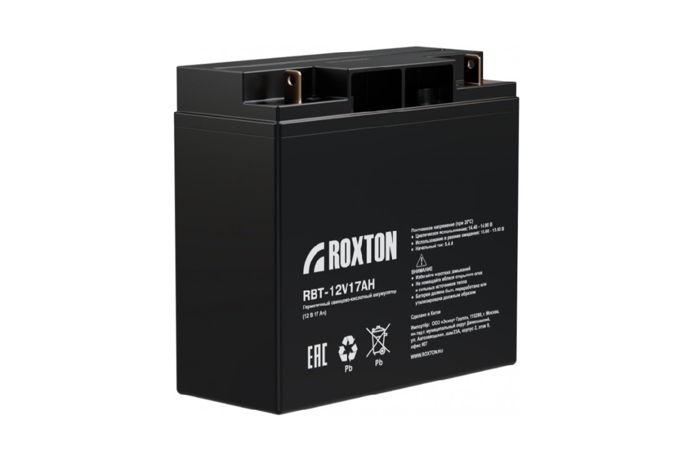 Аккумулятор ROXTON RBT-12V17AH, 12 В, 17 Ач