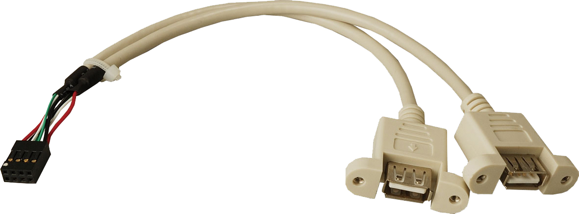 Кабель IEI 6026047, 2×USB, 21см