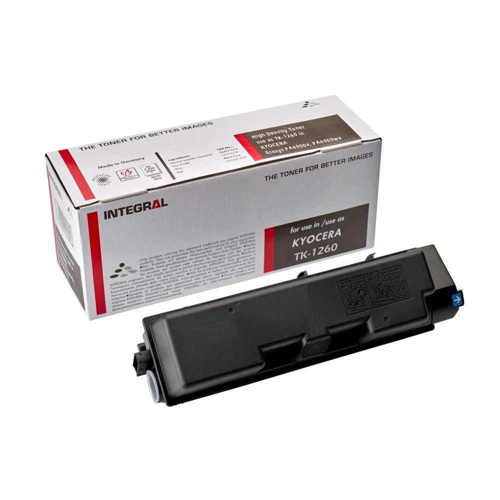 Тонер-картридж Integral TK-1260 для Kyocera Ecosys PA4000, 10 000 страниц, с чипом