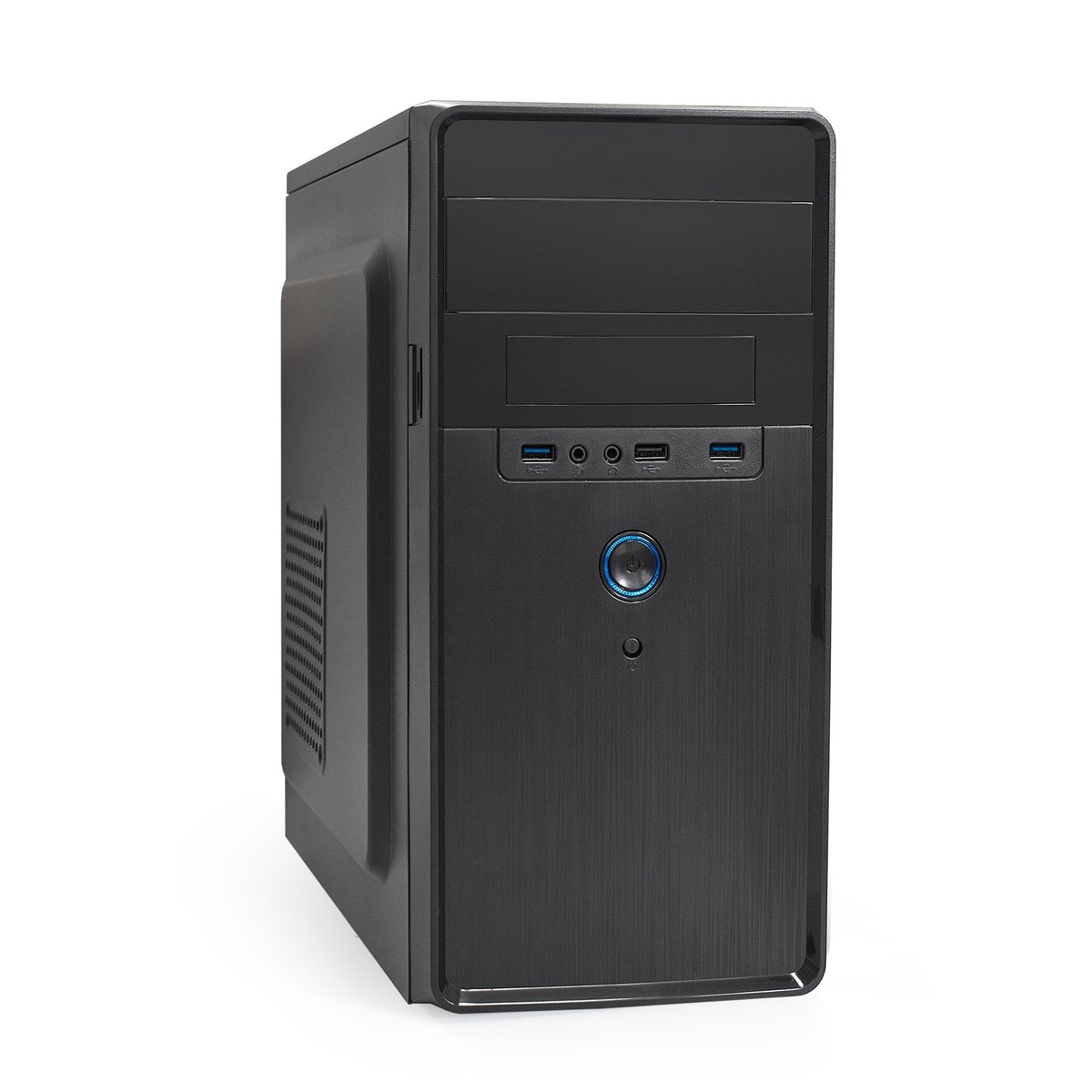 Корпус ПК ExeGate 299298, Minitower mATX, БП UNS450, 1×USB+2×USB 3.0, черный