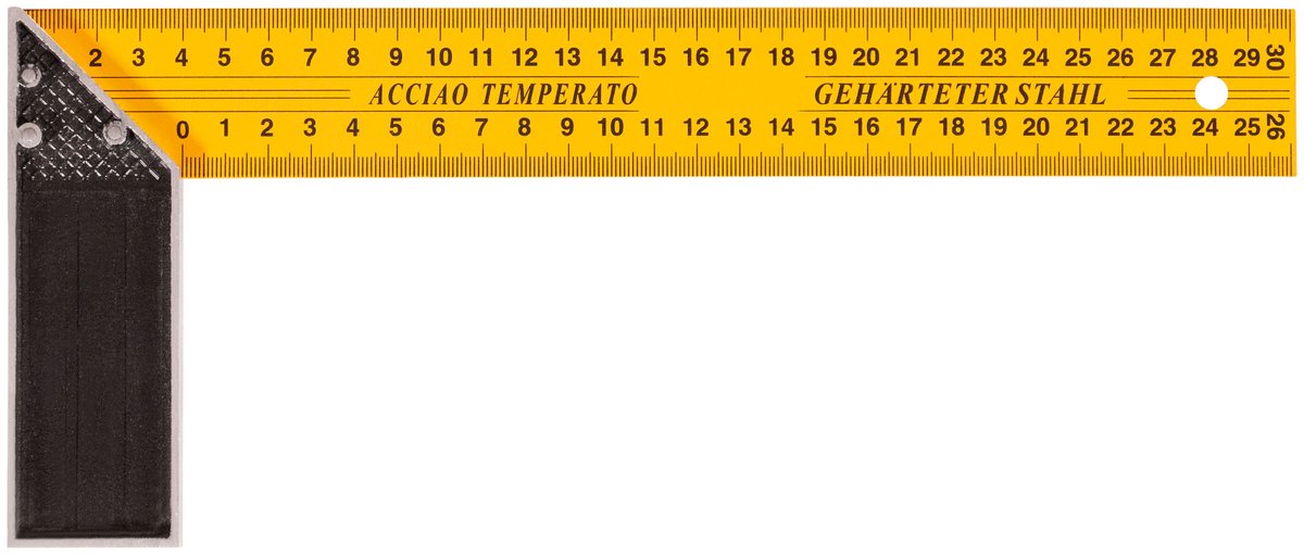 Угольник столярный FIT 19373М, двусторонняя шкала, 300 мм