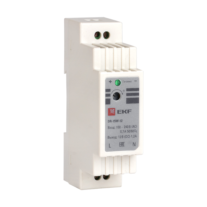 Блок питания EKF PROxima DR-15W-12, 12 В, IP20