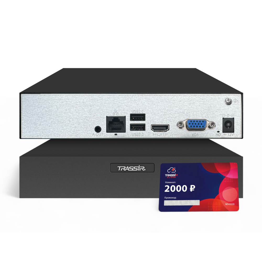 Комплект TRASSIR TRLite1110Cloud2000, видеорегистратор TR-Lite 1110 + Облако 2000