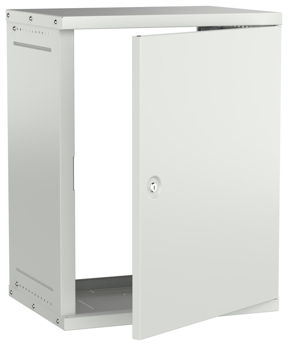 Шкаф настенный ITK LWE3-15U64-MF-G, 15U 600х450мм, металлическая дверь, серый