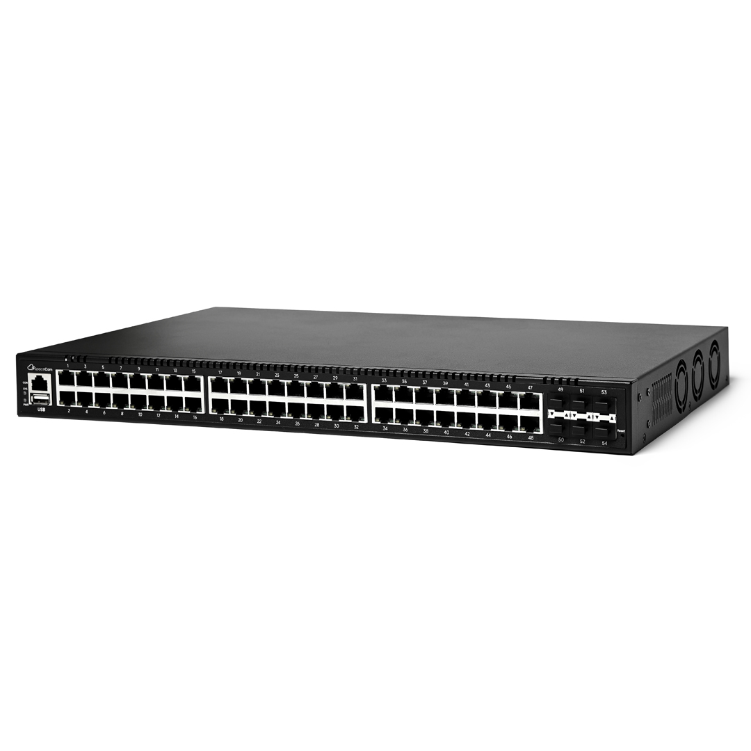 Коммутатор SpaceCam SC-L2-48GP-680-6XG(A), L2, 48×PoE, 6×SFP+ 10GbE, 680W