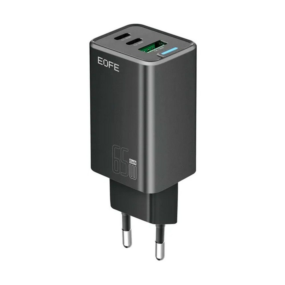 Зарядное устройство EOFE E603(B), 65 Вт, GaN, USB-C и USB-A, Quick Charge 3.0