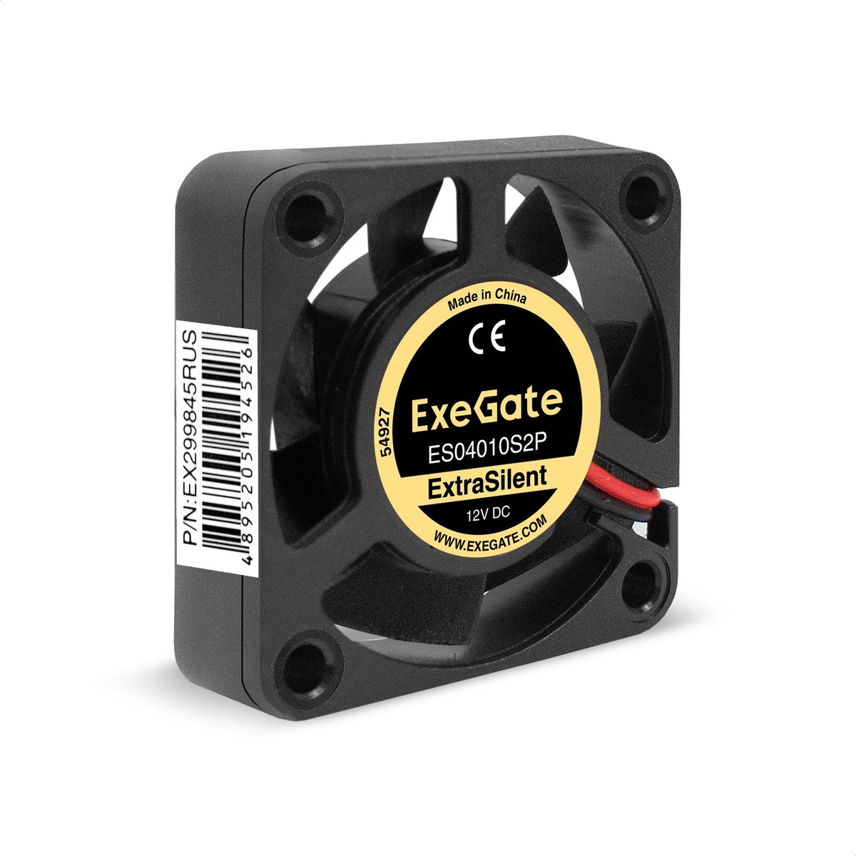 Вентилятор ExeGate ES04010S2P, 40x40x10мм, 2pin, 4000RPM