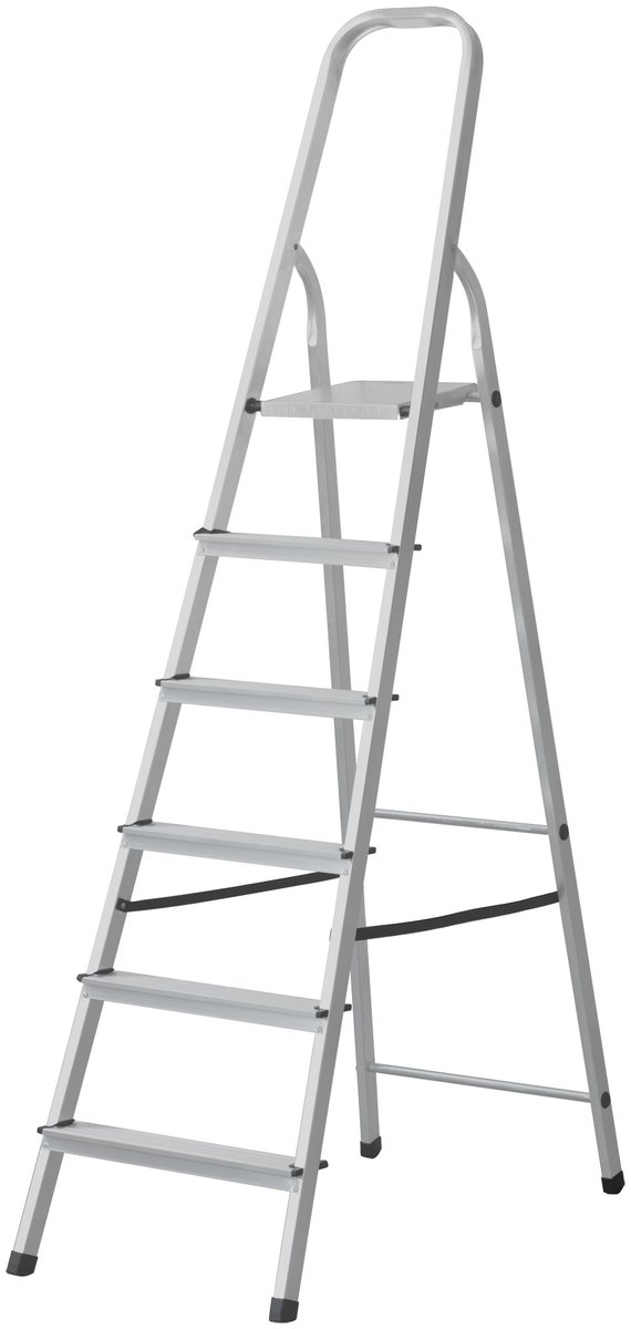 Лестница-стремянка FIT 65344, алюминий, 6 ступеней, 120 кг