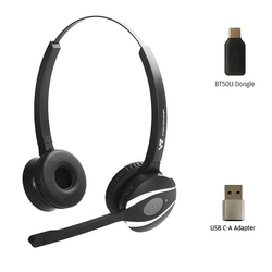 Гарнитура VT VT9200-D, Duo, HD звук, Bluetooth 30 м, USB Type-C