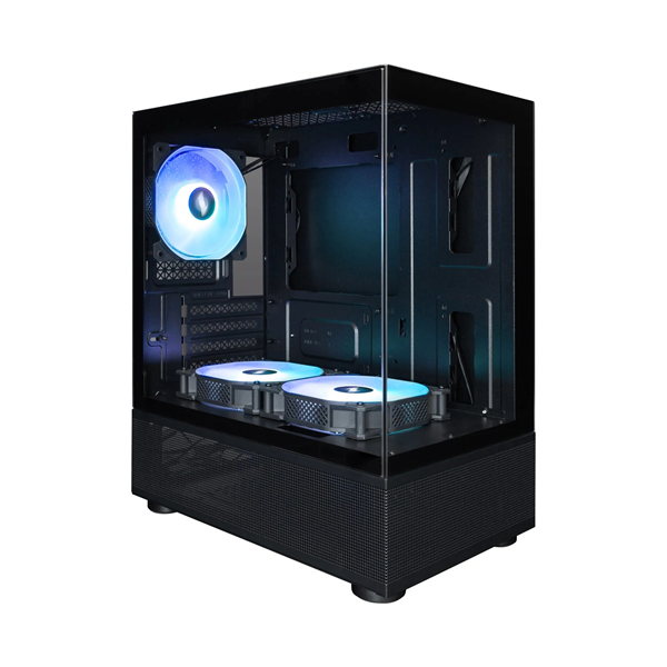 Корпус ПК 1STPLAYER Mi2-A-BK-2FC7R-1FC7, Mini Tower, mATX, без БП