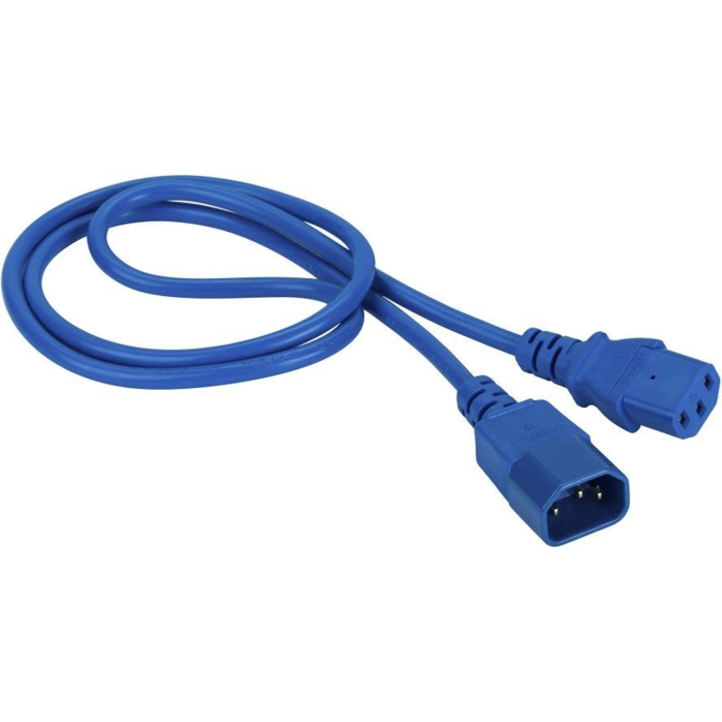 Шнур питания Lanmaster LAN-PP13/14-1.8-BL, C13–C14, 3×0.75 мм², 1.8 м, 10 А