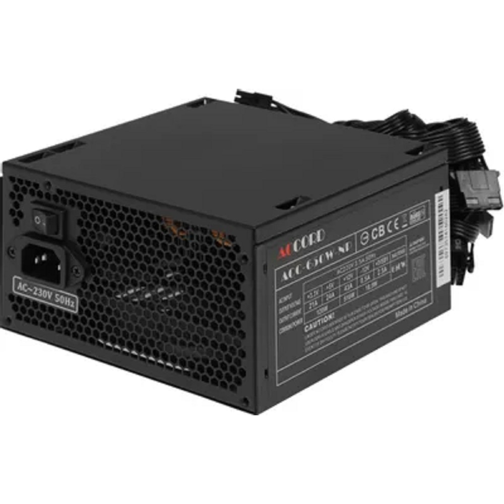 Блок питания Accrod ACC-650-NP, ATX 600Вт, 120мм, 4×SATA