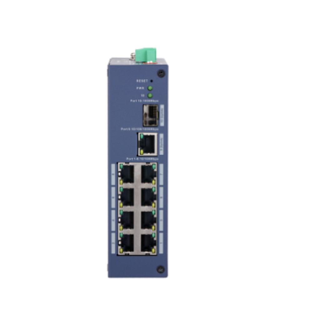 Коммутатор Dahua DH-CHS4110-8ET, L2, 8×100Мбит/с, 1×1Гбит/с, 1×Комбо