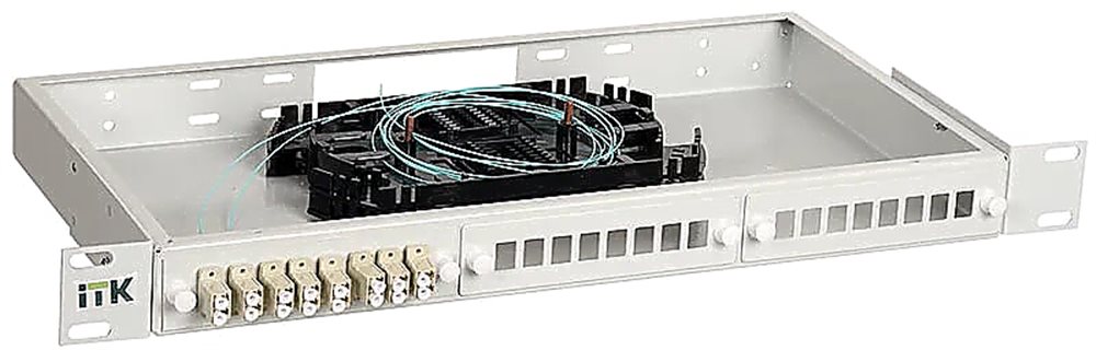 Кросс оптический ITK FOBX24-1U-16LCUD03, 1U, 16×LC duplex, OM3