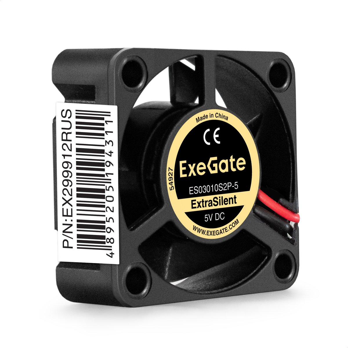 Вентилятор Exegate ES03010S2P-5, 30×30×10мм, 5В, 2pin, 7000RPM