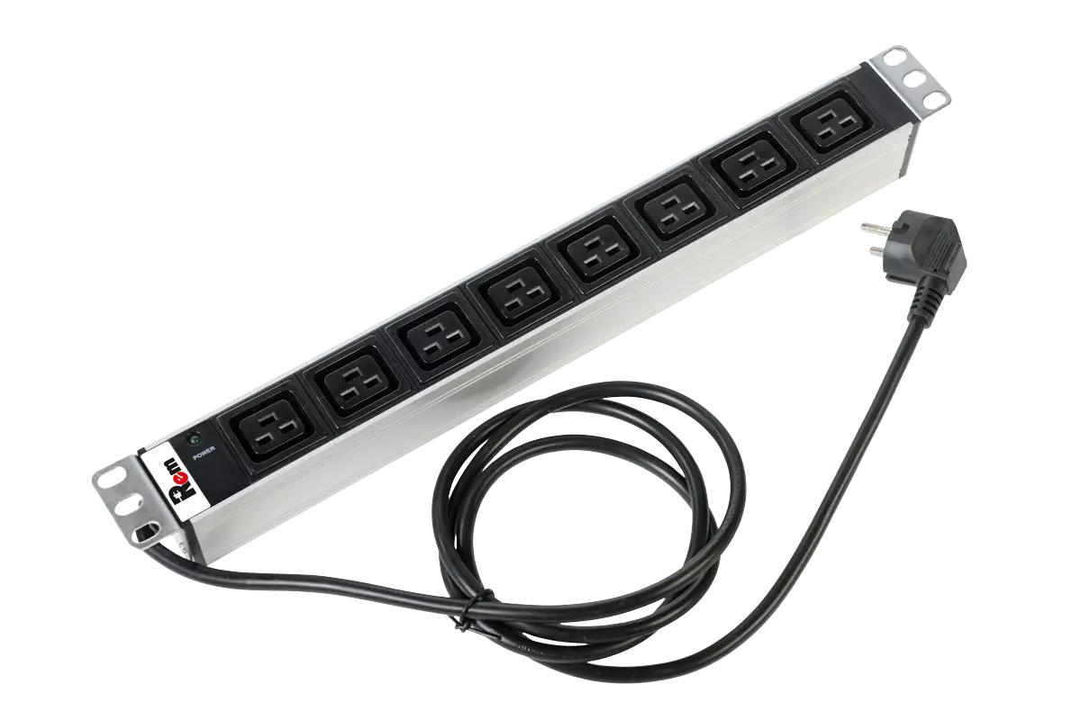 Блок розеток ЦМО Rem-16 R-16-8C19-I-440-3, 16A, 8×IEC C19, 1U