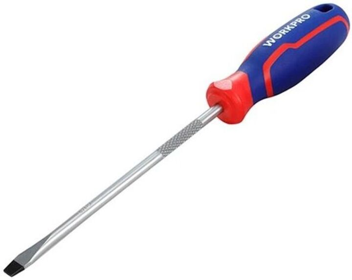 Отвертка WorkPro WP221023, шлицевая, 8×200мм, Cr-V