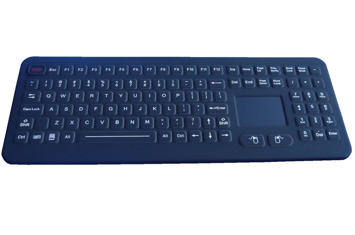 Клавиатура KEY TECHNOLOGY K-TEK-M399TP-KP-FN-DT-B-US/RU-USB, IP68, USB
