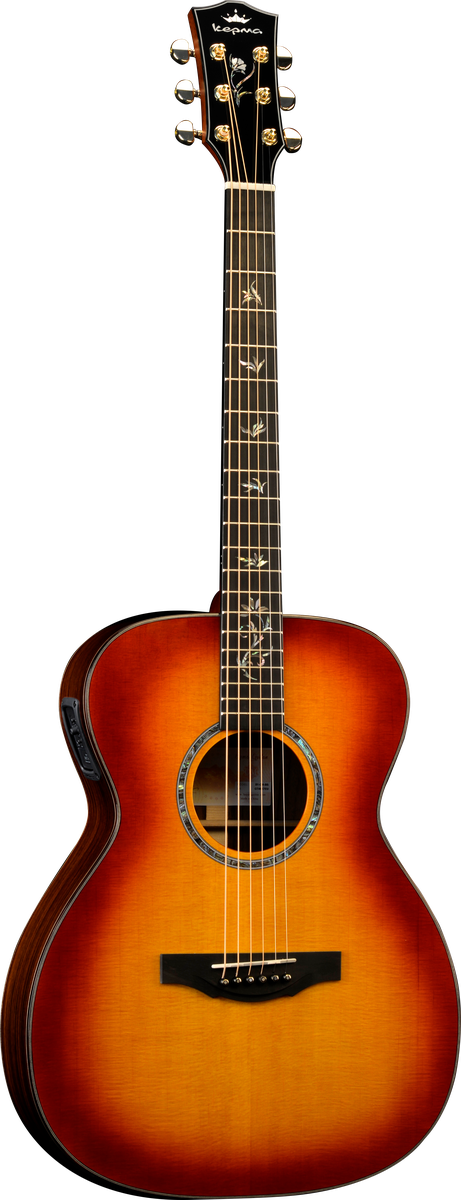 Электроакустическая гитара Kepma B1E-OM-BS, Cherry Burst