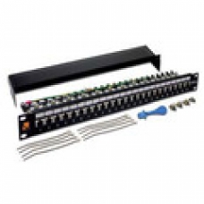 Патч-панель LANMASTER LAN-PPL24S6A, 19" 1U, 24 порта RJ45, кат.6A, STP