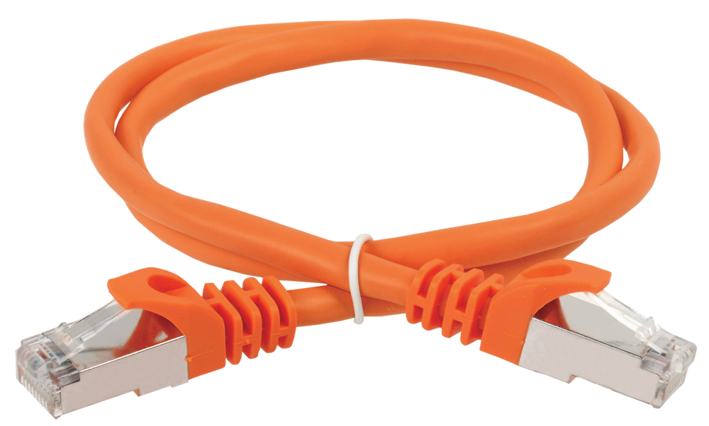 Патч-корд ITK PC07-C5EF-1M, кат.5e FTP, 1 м, оранжевый, RJ45-RJ45
