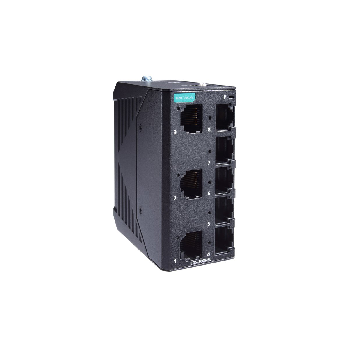 Коммутатор MOXA EDS-2008-EL-T, 8×10/100BaseTX, L2, DIN-рейка, -40…75 °C