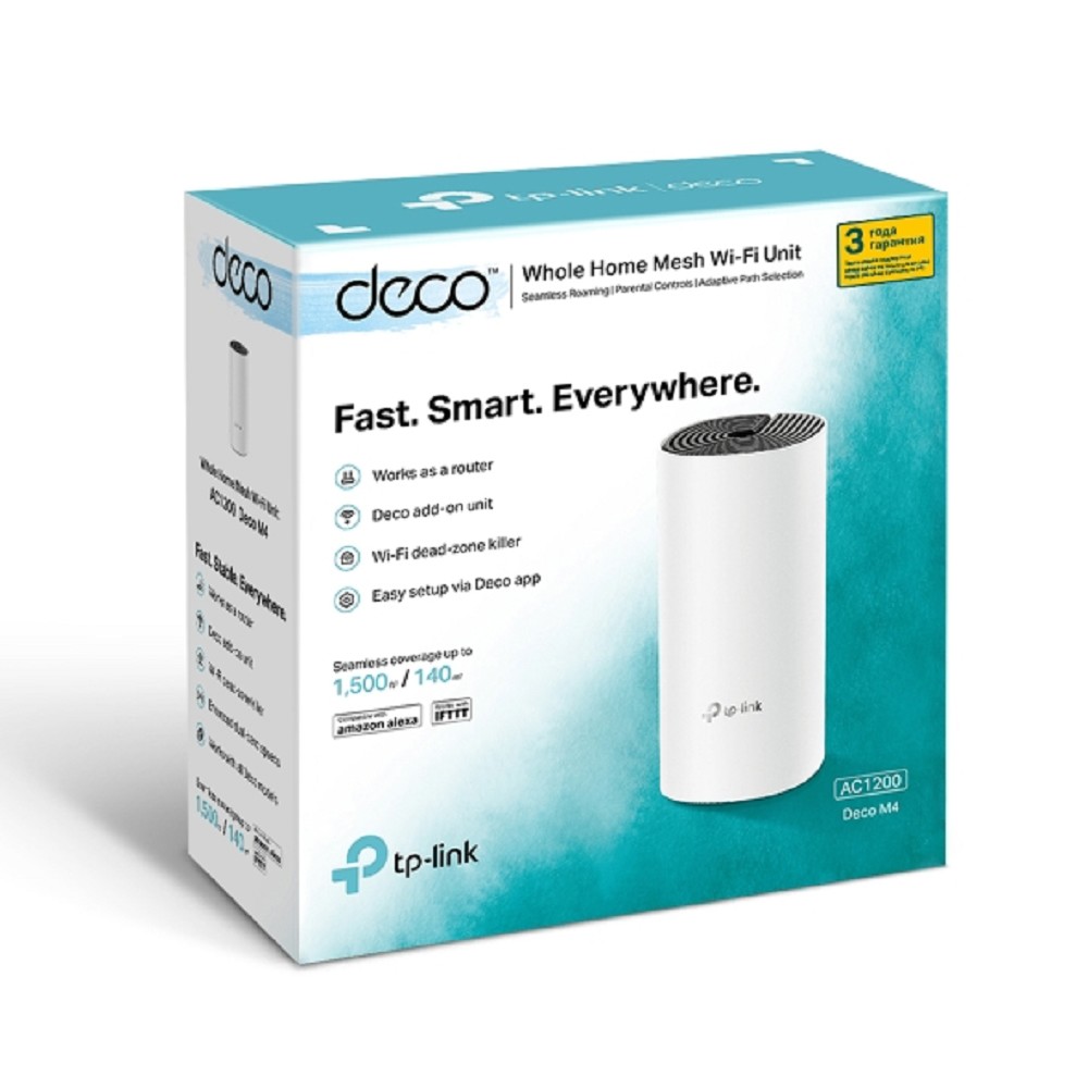 Mesh Wi-Fi система TP-Link Deco M4 (1-pack), AC1200, 1 модуль