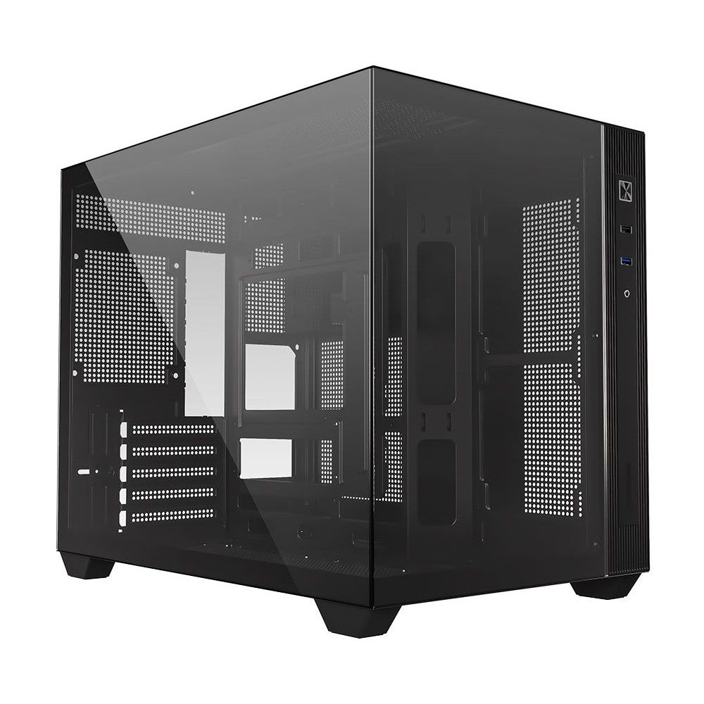 Корпус ID-Cooling VIEW 500, Micro ATX, закаленное стекло, без БП