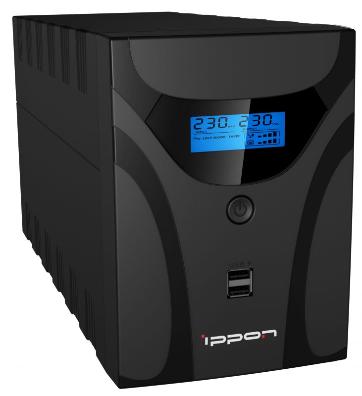 ИБП Ippon Smart Power Pro II 1600, 1600 ВА / 960 Вт, line-interactive, 6×C13, USB/RS-232