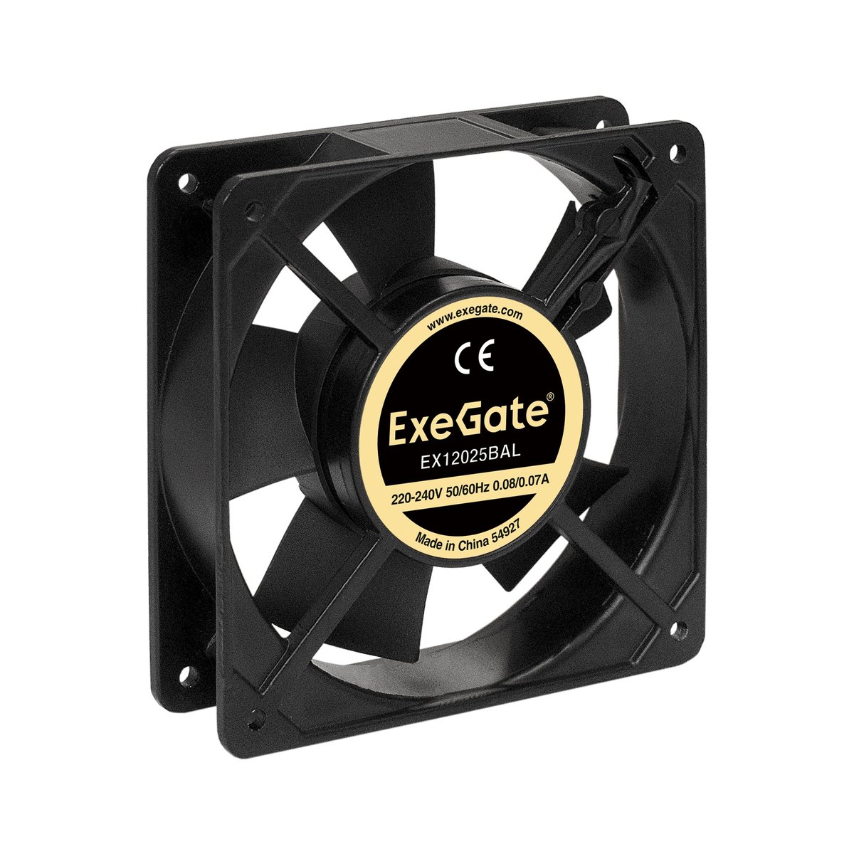 Вентилятор ExeGate EX12025BAL (EX289013RUS), 120×120×25 мм, 220 В, 2200 об/мин
